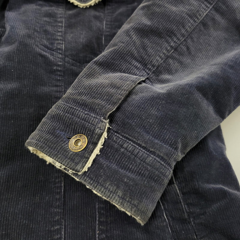 【現状渡し品】【メンズ】 絡繰魂 カラクリダマシイ 274057 総刺繍 BOA CORDUROY JACKET ボア コーデュロイ ジャケット アウター 145-260925-yn-08-izu サイズ：XL カラー：ネイビー 万代Net店