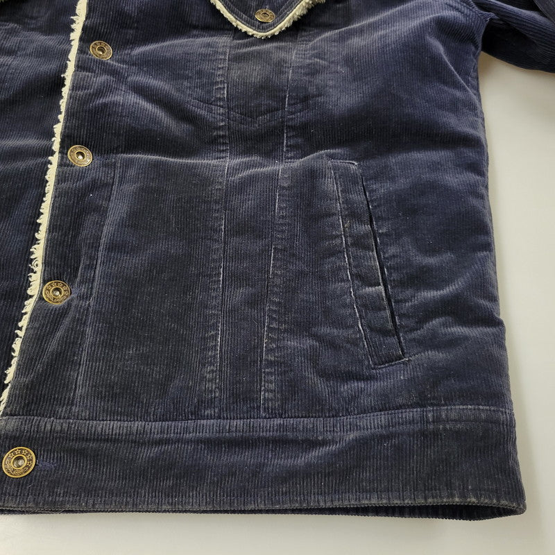 【現状渡し品】【メンズ】 絡繰魂 カラクリダマシイ 274057 総刺繍 BOA CORDUROY JACKET ボア コーデュロイ ジャケット アウター 145-260925-yn-08-izu サイズ：XL カラー：ネイビー 万代Net店