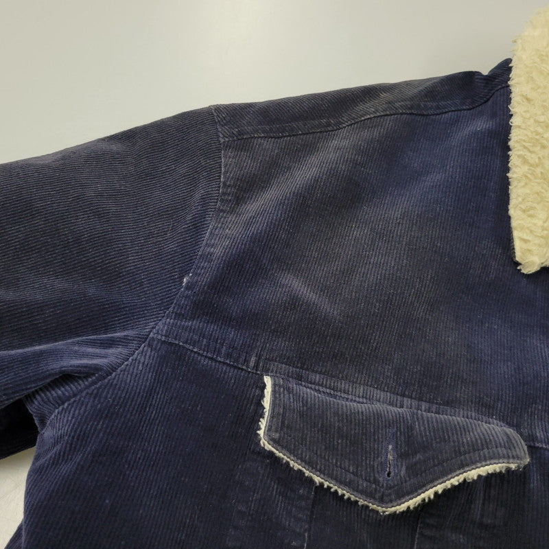 【現状渡し品】【メンズ】 絡繰魂 カラクリダマシイ 274057 総刺繍 BOA CORDUROY JACKET ボア コーデュロイ ジャケット アウター 145-260925-yn-08-izu サイズ：XL カラー：ネイビー 万代Net店