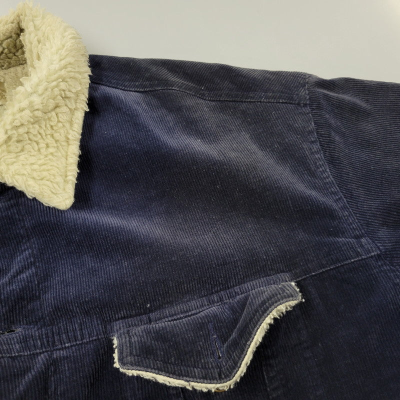 【現状渡し品】【メンズ】 絡繰魂 カラクリダマシイ 274057 総刺繍 BOA CORDUROY JACKET ボア コーデュロイ ジャケット アウター 145-260925-yn-08-izu サイズ：XL カラー：ネイビー 万代Net店
