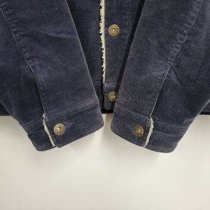 【現状渡し品】【メンズ】 絡繰魂 カラクリダマシイ 274057 総刺繍 BOA CORDUROY JACKET ボア コーデュロイ ジャケット アウター 145-260925-yn-08-izu サイズ：XL カラー：ネイビー 万代Net店