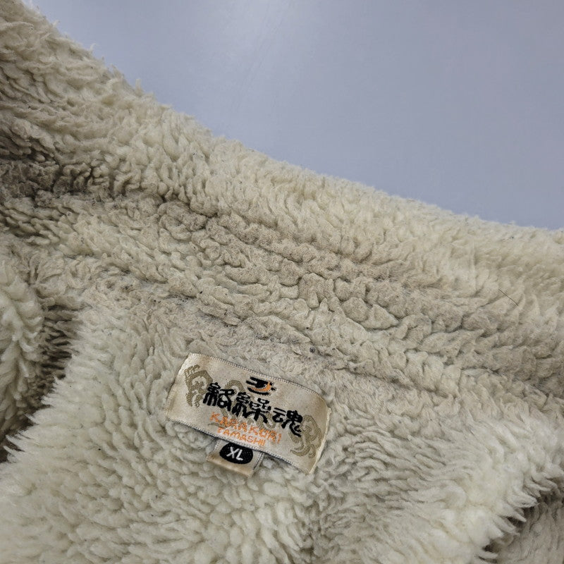 【現状渡し品】【メンズ】 絡繰魂 カラクリダマシイ 274057 総刺繍 BOA CORDUROY JACKET ボア コーデュロイ ジャケット アウター 145-260925-yn-08-izu サイズ：XL カラー：ネイビー 万代Net店