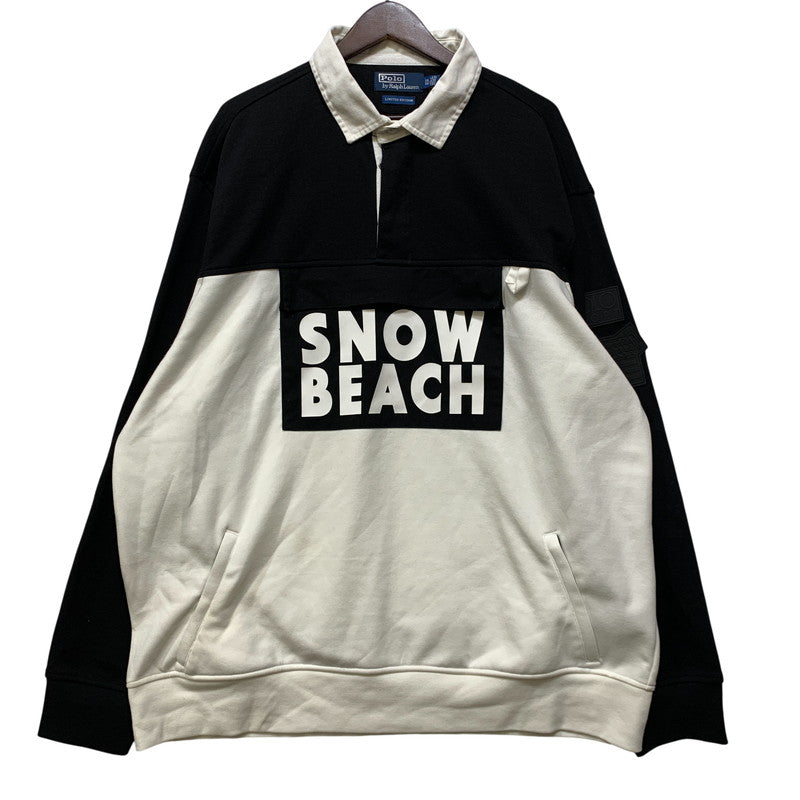 【中古品】【メンズ】 Polo by Ralph Lauren ポロバイラルフローレン LIMITED EDITION SNOW BEACH LAGER スノービーチ 復刻 ラガーシャツ トップス 147-260925-ay-06-izu サイズ：XXL カラー：ブラック×ホワイト 万代Net店