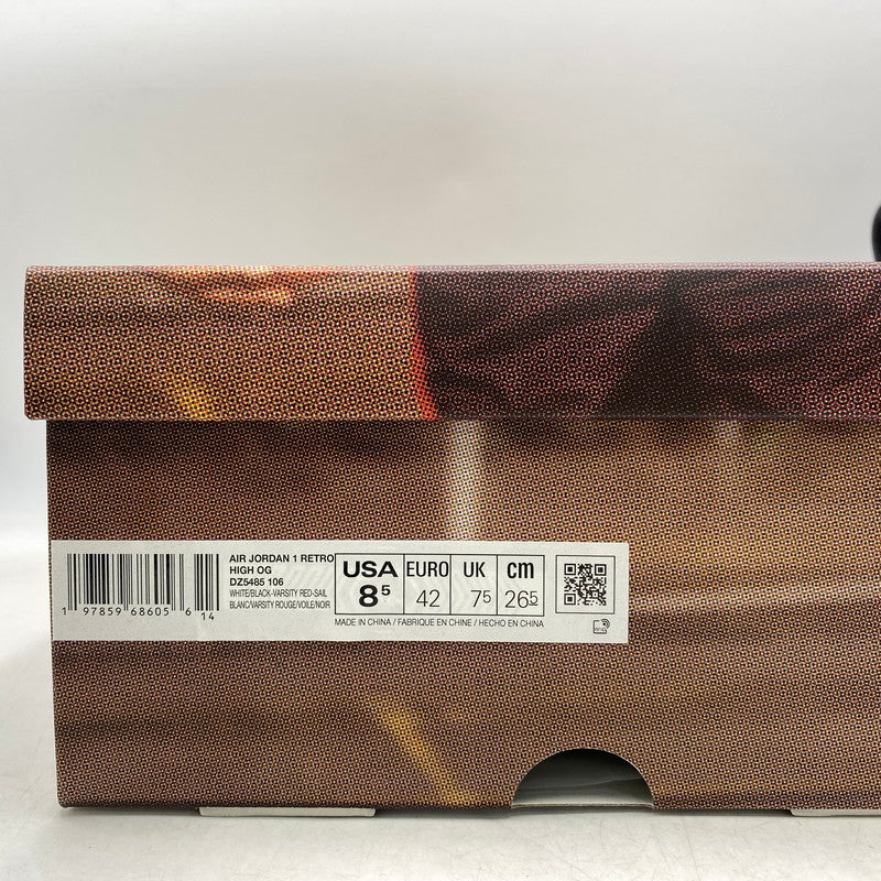 【中古美品】【メンズ】 NIKE ナイキ DZ5485-106 AIR JORDAN エアジョーダン 1 RETRO HIGH OG レトロ ハイ オージー スニーカー シューズ 靴 160-260918-ya-11-izu サイズ：26.5cm カラー：WHITE/BLACK-VARSITY RED-SAIL 万代Net店