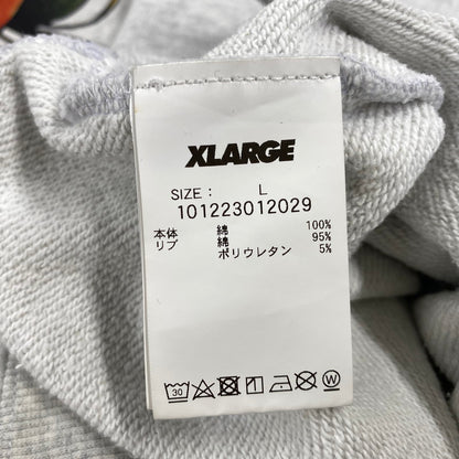 【中古品】【メンズ】 X-LARGE×EDHARDY エドハーディー 101223012029 RHINESTONE CREWNECK SWEATSHIRT ラインストーン クルーネック スウェットシャツ トップス 142-260922-yn-10-izu サイズ：L カラー：グレー 万代Net店
