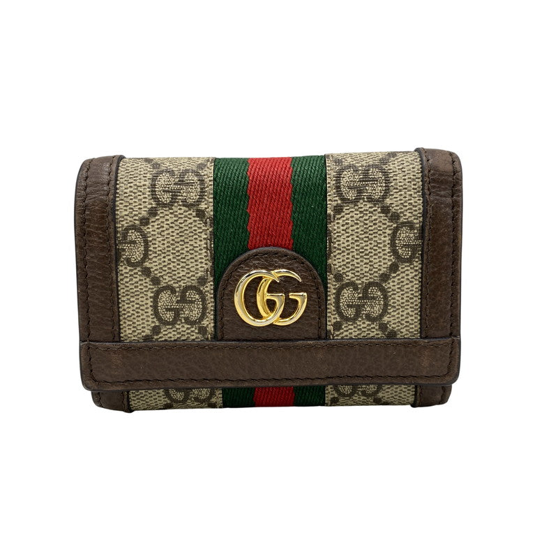 【中古品】【メンズ/レディース】 GUCCI グッチ 644334 OPHIDIA オフィディア BI-FOLD WALLET バイフォールド ウォレット 財布 181-260918-ya-15-izu カラー：ブラウン 万代Net店