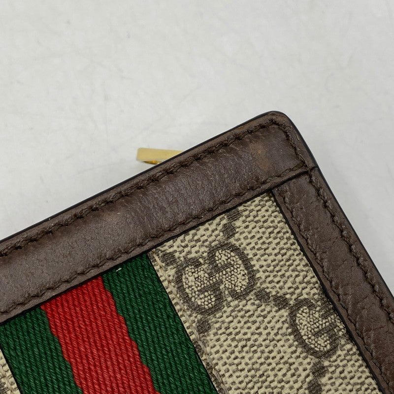【中古品】【メンズ/レディース】 GUCCI グッチ 644334 OPHIDIA オフィディア BI-FOLD WALLET バイフォールド ウォレット 財布 181-260918-ya-15-izu カラー：ブラウン 万代Net店