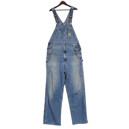 【現状渡し品】【メンズ】 Carhartt カーハート R08 DNM DENIM OVER ALL デニムオーバーオール 157-260923-as-05-izu サイズ：38×34 カラー：ライトブルー 万代Net店