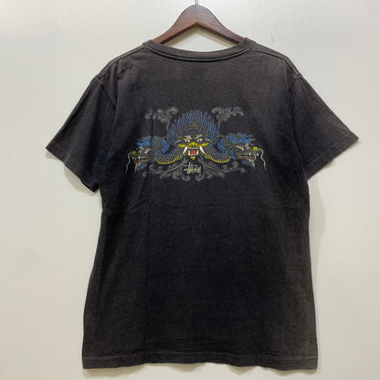 【現状渡し品】【メンズ】 OLD STUSSY オールド ステューシー 紺タグ 90S DRAGON SS TEE ドラゴン ショートスリーブ Tシャツ トップス 半袖 146-260918-cs-01-izu サイズ：M カラー：ブラック 万代Net店
