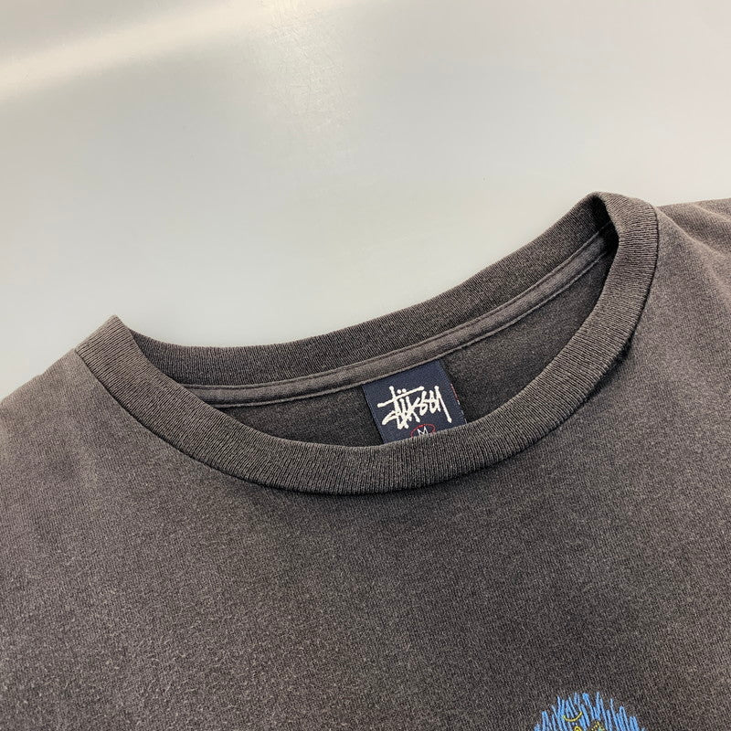 【現状渡し品】【メンズ】 OLD STUSSY オールド ステューシー 紺タグ 90S DRAGON SS TEE ドラゴン ショートスリーブ Tシャツ トップス 半袖 146-260918-cs-01-izu サイズ：M カラー：ブラック 万代Net店