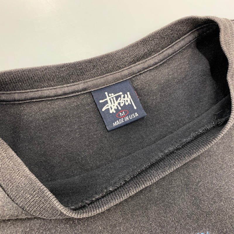 【現状渡し品】【メンズ】 OLD STUSSY オールド ステューシー 紺タグ 90S DRAGON SS TEE ドラゴン ショートスリーブ Tシャツ トップス 半袖 146-260918-cs-01-izu サイズ：M カラー：ブラック 万代Net店