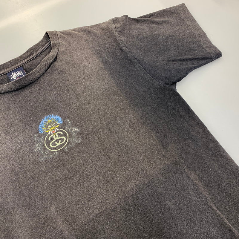 【現状渡し品】【メンズ】 OLD STUSSY オールド ステューシー 紺タグ 90S DRAGON SS TEE ドラゴン ショートスリーブ Tシャツ トップス 半袖 146-260918-cs-01-izu サイズ：M カラー：ブラック 万代Net店