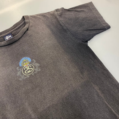 【現状渡し品】【メンズ】 OLD STUSSY オールド ステューシー 紺タグ 90S DRAGON SS TEE ドラゴン ショートスリーブ Tシャツ トップス 半袖 146-260918-cs-01-izu サイズ：M カラー：ブラック 万代Net店
