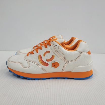 【中古美品】【メンズ/レディース】 Sangacio サンガッチョ × CHEETOS チートス NYUS BLOW にゅ～ず ブロー スニーカー 靴 162-260921-as-01-izu サイズ：26cm カラー：ホワイト×オレンジ×ブルー 万代Net店