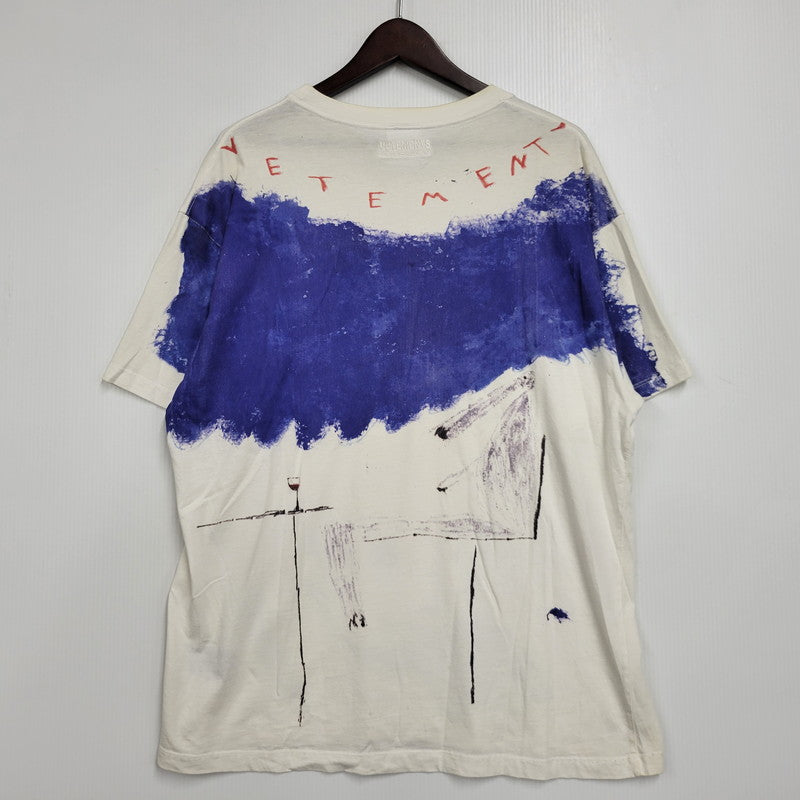 【現状渡し品】【メンズ】 VETEMENTS ヴェトモン ELEPHANT IN THE ROOM TEE UAH19TR310 半袖 Tシャツ 142-260923-as-01-izu サイズ：S カラー：ホワイト 万代Net店