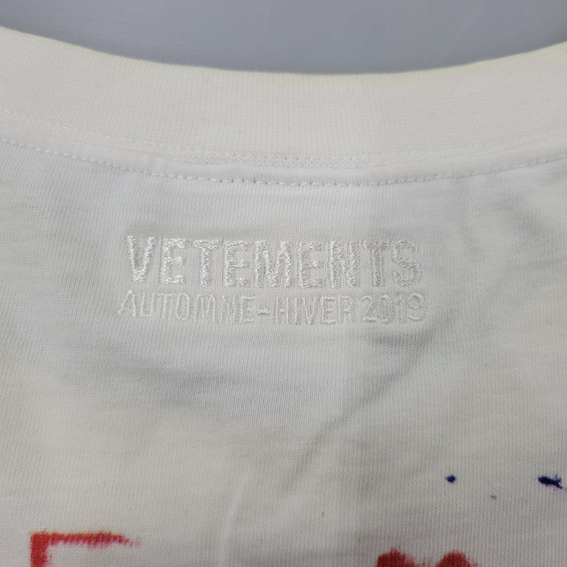 【現状渡し品】【メンズ】 VETEMENTS ヴェトモン ELEPHANT IN THE ROOM TEE UAH19TR310 半袖 Tシャツ 142-260923-as-01-izu サイズ：S カラー：ホワイト 万代Net店