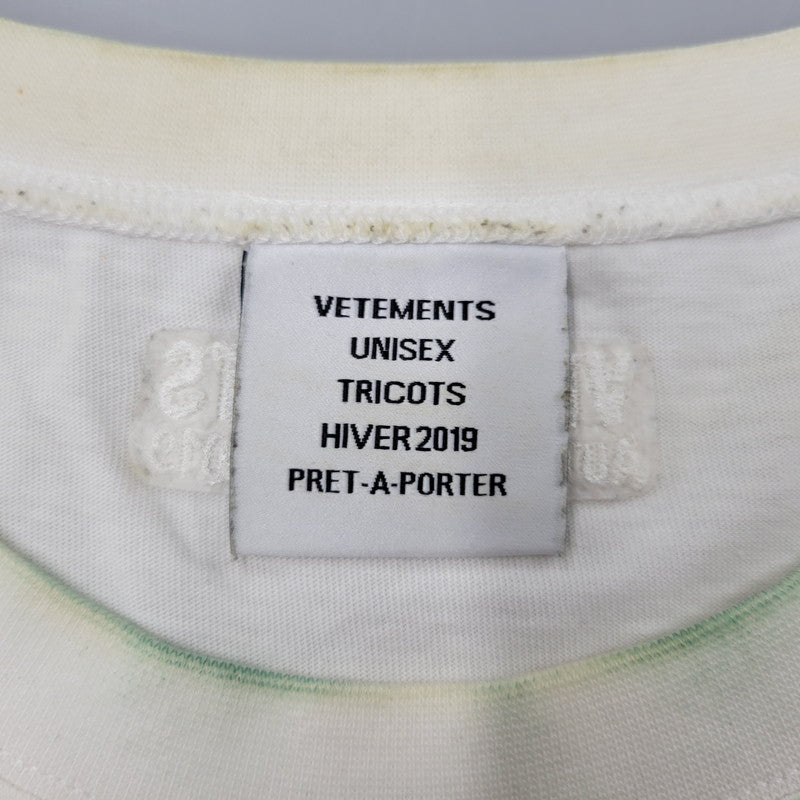 【現状渡し品】【メンズ】 VETEMENTS ヴェトモン ELEPHANT IN THE ROOM TEE UAH19TR310 半袖 Tシャツ 142-260923-as-01-izu サイズ：S カラー：ホワイト 万代Net店
