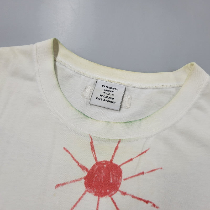 【現状渡し品】【メンズ】 VETEMENTS ヴェトモン ELEPHANT IN THE ROOM TEE UAH19TR310 半袖 Tシャツ 142-260923-as-01-izu サイズ：S カラー：ホワイト 万代Net店