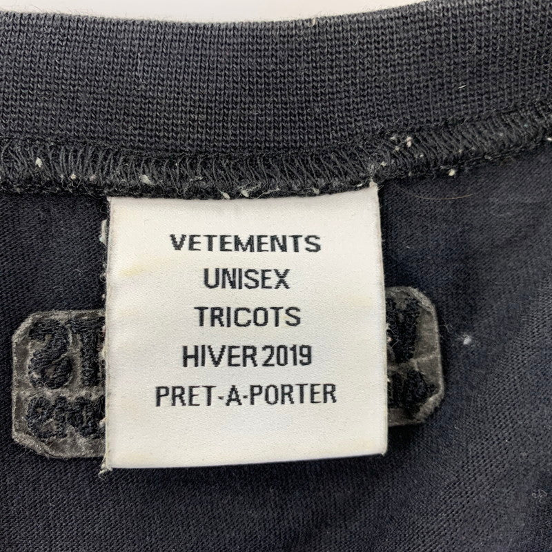 【中古品】【メンズ】 VETEMENTS ヴェトモン ELEPHANT LUIS TEE Tシャツ 半袖 142-260919-as-17-izu サイズ：L カラー：ブラック 万代Net店