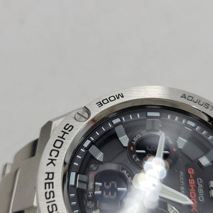 【中古品】【メンズ/レディース】 G-SHOCK ジーショック GST-W1100-1AJF G-STEEL SOLAR WATCH Gスティール ソーラー ウオッチ 腕時計 196-260927-yn-03-izu サイズ：59.1 × 52.4 × 16.1 mm カラー：シルバー×ブラック 万代Net店