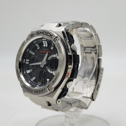 【中古品】【メンズ/レディース】 G-SHOCK ジーショック GST-W1100-1AJF G-STEEL SOLAR WATCH Gスティール ソーラー ウオッチ 腕時計 196-260927-yn-03-izu サイズ：59.1 × 52.4 × 16.1 mm カラー：シルバー×ブラック 万代Net店