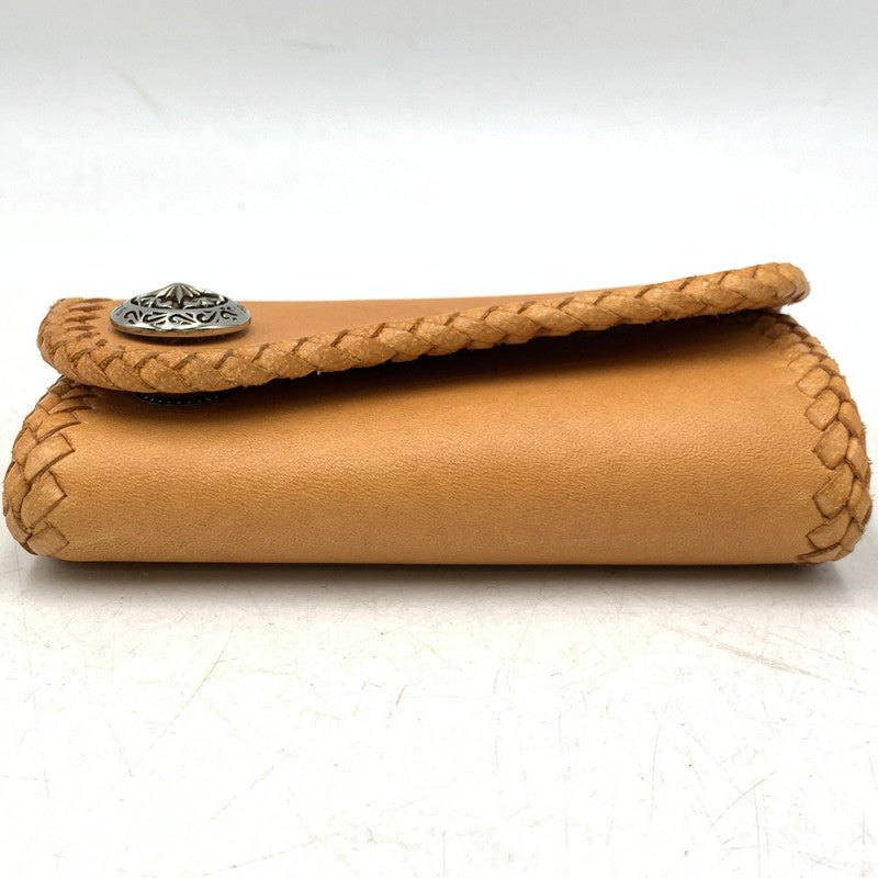 【中古品】【メンズ/レディース】 SAAD サード SUN SYMBOL LEATHER KEY CASE サン シンボル レザー キーケース 財布 200-260929-ya-15-izu カラー：ベージュ 万代Net店