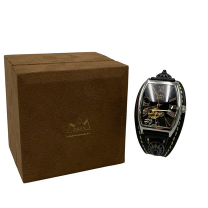 【中古品】【メンズ/レディース】 SAAD サード TONNEAU TYPE AUTOMATIC WATCH トノータイプ 腕時計 197-260919-as-23-izu カラー：ブラック 万代Net店