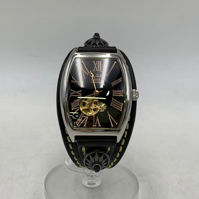 【中古品】【メンズ/レディース】 SAAD サード TONNEAU TYPE AUTOMATIC WATCH トノータイプ 腕時計 197-260919-as-23-izu カラー：ブラック 万代Net店