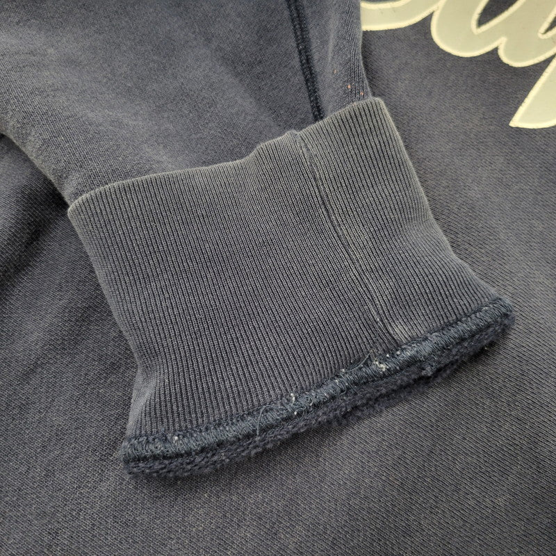 【中古品】【メンズ】 A BATHING APE アベイシングエイプ PRINT SWEATSHIRT プリント スウェット トレーナー 長袖 142-260923-as-02-izu サイズ：M カラー：ネイビー 万代Net店