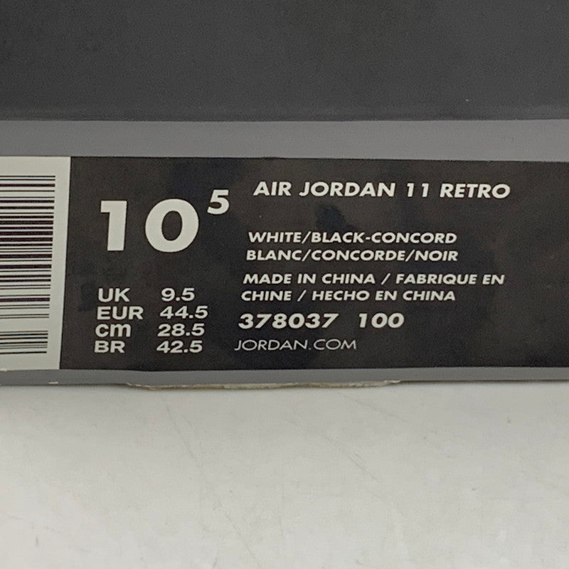 【中古品】【メンズ】 NIKE ナイキ 378037-100 AIR JORDAN エアジョーダン 11 RETRO レトロ スニーカー シューズ 靴 160-260921-ya-08-izu サイズ：28.5cm カラー：WHITE/BLACK-CONCORD 万代Net店