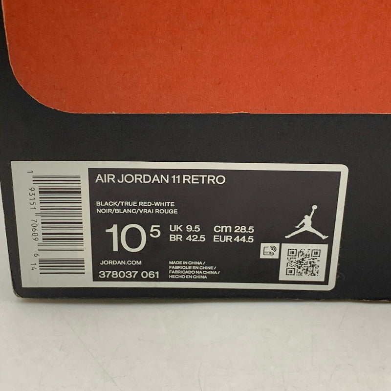 【中古品】【メンズ】 NIKE ナイキ 378037-061 AIR JORDAN エアジョーダン 11 RETRO レトロ スニーカー シューズ 靴 160-260921-ya-07-izu サイズ：28.5cm カラー：BLACK-TRUE/RED-WHITE 万代Net店