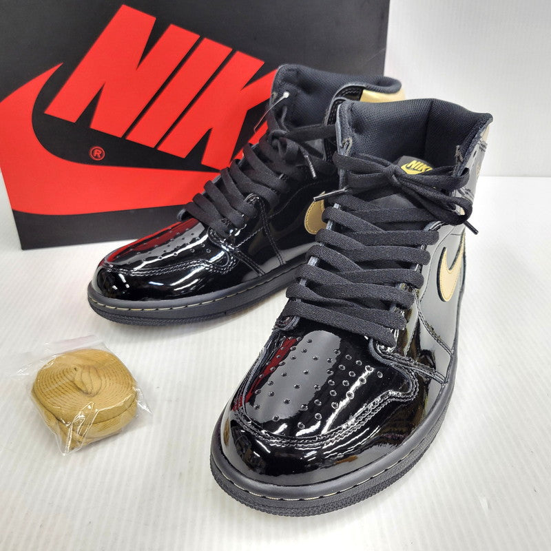 【中古美品】【メンズ】 NIKE ナイキ AIR JORDAN 1 RETRO HIGH OG 555088-032 エア ジョーダン 1 レトロ ハイ OG スニーカー 靴 160-260921-as-07-izu サイズ：28.5cm カラー：BLACK/METALLIC GOLD-BLACK 万代Net店