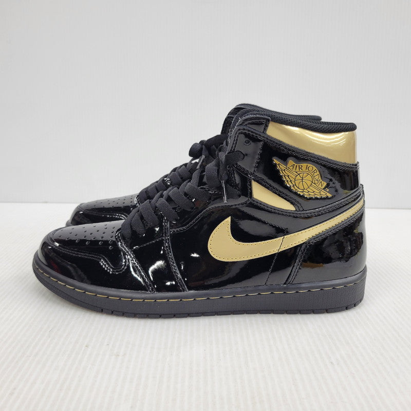【中古美品】【メンズ】 NIKE ナイキ AIR JORDAN 1 RETRO HIGH OG 555088-032 エア ジョーダン 1 レトロ ハイ OG スニーカー 靴 160-260921-as-07-izu サイズ：28.5cm カラー：BLACK/METALLIC GOLD-BLACK 万代Net店