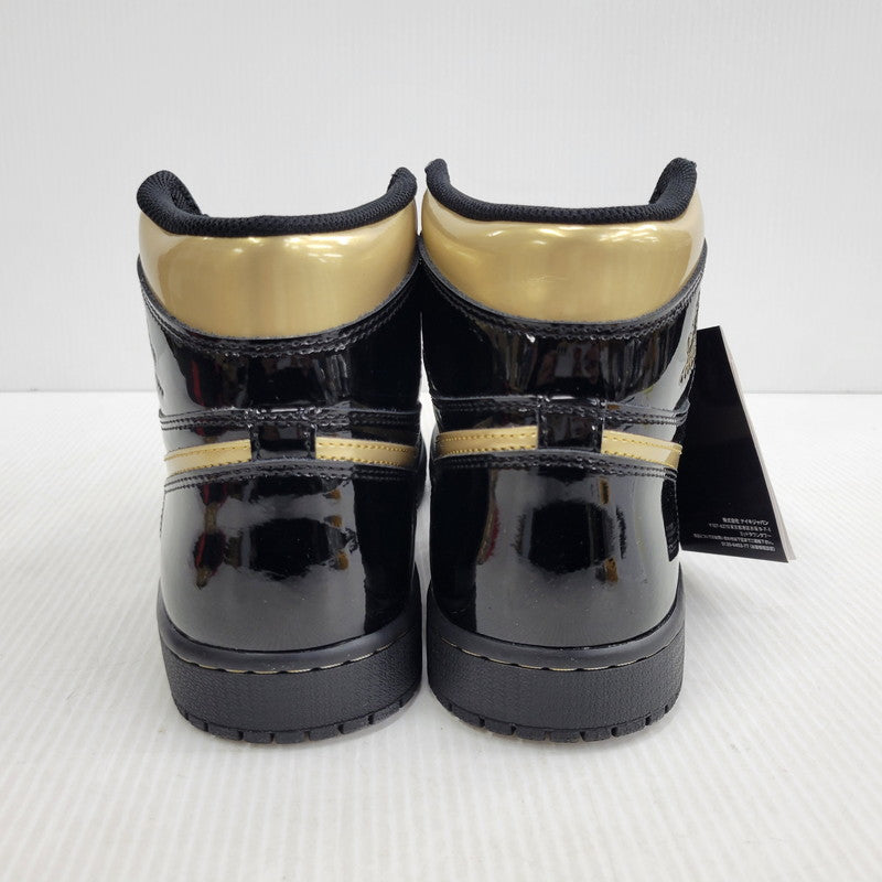 【中古美品】【メンズ】 NIKE ナイキ AIR JORDAN 1 RETRO HIGH OG 555088-032 エア ジョーダン 1 レトロ ハイ OG スニーカー 靴 160-260921-as-07-izu サイズ：28.5cm カラー：BLACK/METALLIC GOLD-BLACK 万代Net店