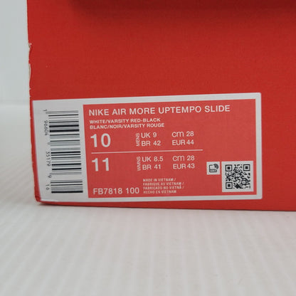 【中古品】【メンズ】 NIKE ナイキ AIR MORE UPTEMPO SLIDE FB7818-100 エア モア アップテンポ スライド サンダル 靴 160-260921-as-05-izu サイズ：28cm カラー：WHITE/VARSITY RED-BLACK 万代Net店