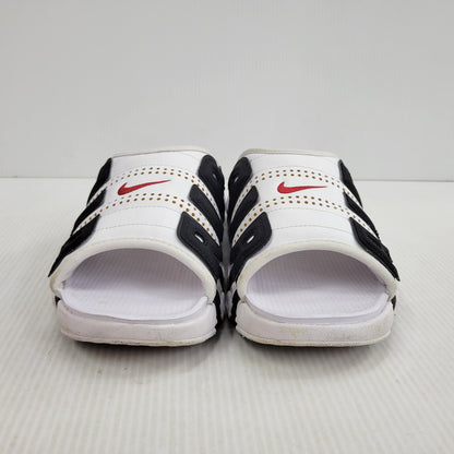 【中古品】【メンズ】 NIKE ナイキ AIR MORE UPTEMPO SLIDE FB7818-100 エア モア アップテンポ スライド サンダル 靴 160-260921-as-05-izu サイズ：28cm カラー：WHITE/VARSITY RED-BLACK 万代Net店