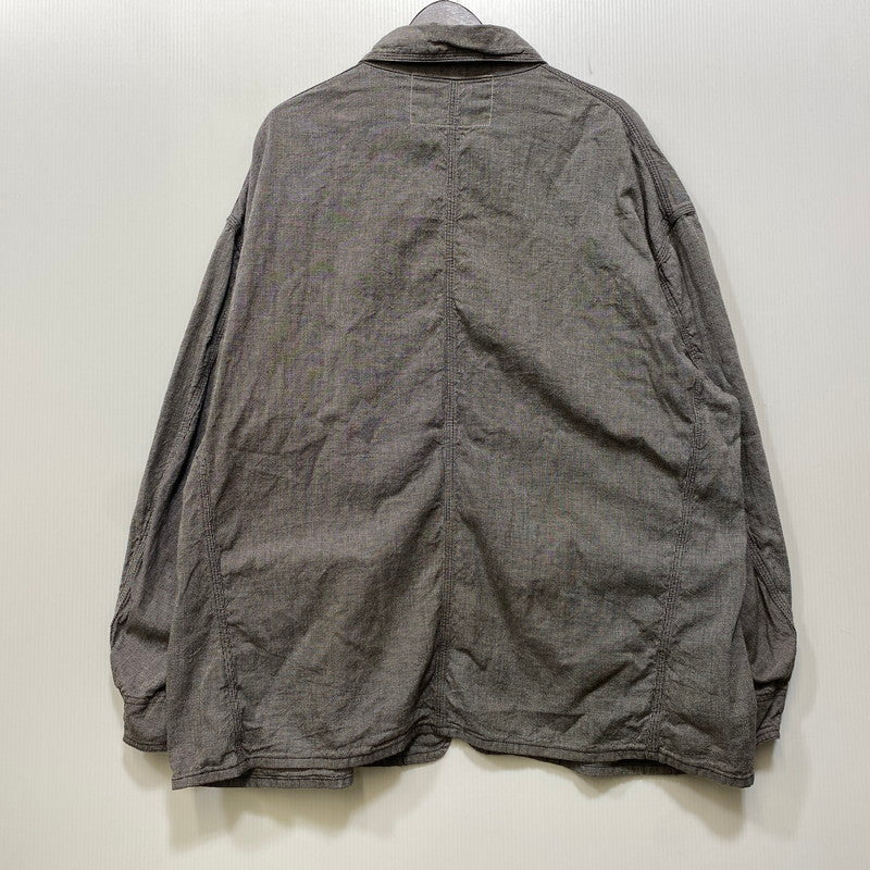 【中古品】【メンズ】 SAINT MICHAEL×BERBERJIN セントマイケル×ベルベルジン SM-YS1-0000-C54 BB_DENIM JKT STRIPE デニム ジャケット ストライプ アウター 142-260925-yn-05-izu サイズ：XL カラー：グレー系 万代Net店