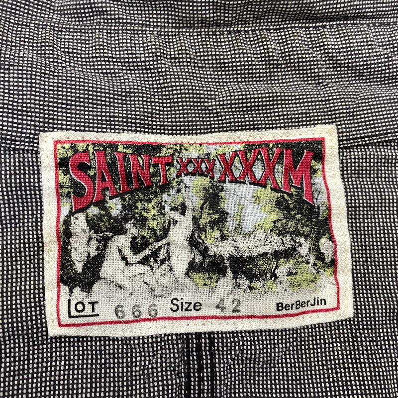 【中古品】【メンズ】 SAINT MICHAEL×BERBERJIN セントマイケル×ベルベルジン SM-YS1-0000-C54 BB_DENIM JKT STRIPE デニム ジャケット ストライプ アウター 142-260925-yn-05-izu サイズ：XL カラー：グレー系 万代Net店