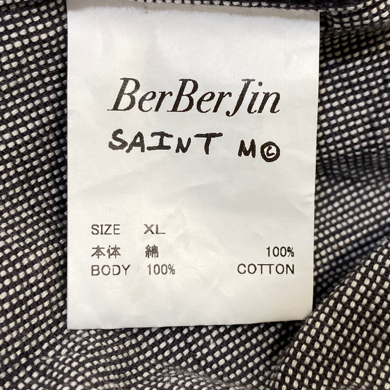【中古品】【メンズ】 SAINT MICHAEL×BERBERJIN セントマイケル×ベルベルジン SM-YS1-0000-C54 BB_DENIM JKT STRIPE デニム ジャケット ストライプ アウター 142-260925-yn-05-izu サイズ：XL カラー：グレー系 万代Net店