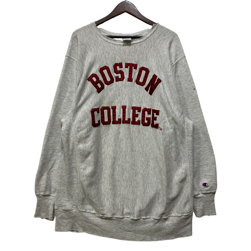 【現状渡し品】【メンズ】 Champion チャンピオン BOSTON COLLEGE REVERSE WEAVE SWEATSHIRT リバースウィーブ スウェット 刺繍タグ USA製 146-260919-as-16-izu サイズ：XXL カラー：グレー 万代Net店