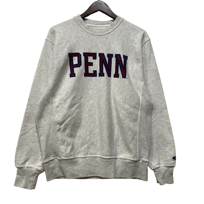 【中古品】【メンズ】 Champion チャンピオン PENN PRINT REVERSE WEAVE SWEATSHIRT リバースウィーブ スウェットシャツ トレーナー 146-260927-as-01-izu サイズ：S カラー：グレー 万代Net店