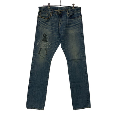 【中古品】【メンズ】 HYSTERIC GLAMOUR ヒステリックグラマー 02213AP20 VIXEN GIRL刺繍 スリムストレートスタッズデニム ヴィクセン ガール パンツ ボトムス 151-261001-kh-03-izu サイズ：34 カラー：インディゴ 万代Net店
