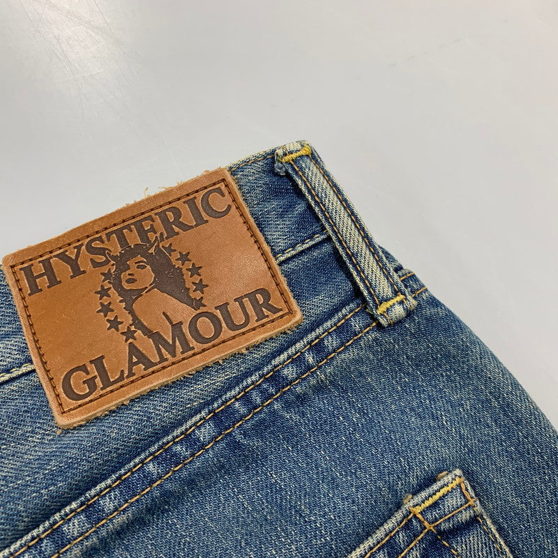 【中古品】【メンズ】 HYSTERIC GLAMOUR ヒステリックグラマー 02213AP20 VIXEN GIRL刺繍 スリムストレートスタッズデニム ヴィクセン ガール パンツ ボトムス 151-261001-kh-03-izu サイズ：34 カラー：インディゴ 万代Net店