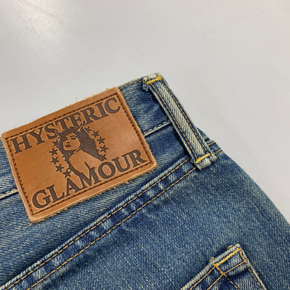 【中古品】【メンズ】 HYSTERIC GLAMOUR ヒステリックグラマー 02213AP20 VIXEN GIRL刺繍 スリムストレートスタッズデニム ヴィクセン ガール パンツ ボトムス 151-261001-kh-03-izu サイズ：34 カラー：インディゴ 万代Net店