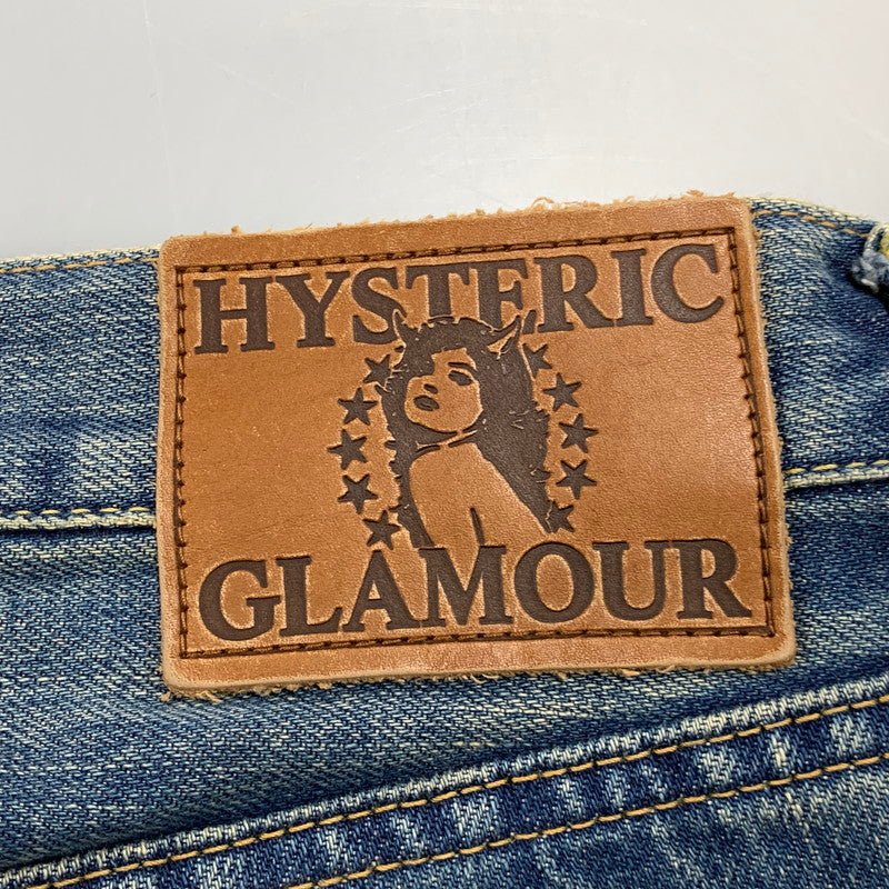【中古品】【メンズ】 HYSTERIC GLAMOUR ヒステリックグラマー 02213AP20 VIXEN GIRL刺繍 スリムストレートスタッズデニム ヴィクセン ガール パンツ ボトムス 151-261001-kh-03-izu サイズ：34 カラー：インディゴ 万代Net店