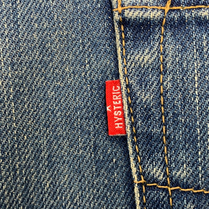 【中古品】【メンズ】 HYSTERIC GLAMOUR ヒステリックグラマー 02213AP20 VIXEN GIRL刺繍 スリムストレートスタッズデニム ヴィクセン ガール パンツ ボトムス 151-261001-kh-03-izu サイズ：34 カラー：インディゴ 万代Net店