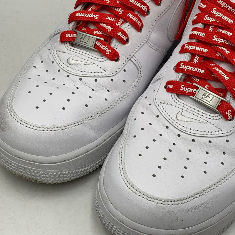 【中古品】【メンズ】 NIKE ナイキ×SUPREME シュプリーム CU9225-100 AIR FORCE エアフォース 1 LOW ロウ スニーカー シューズ 靴 160-260921-ya-02-izu サイズ：28.5cm カラー：WHITE/WHITE 万代Net店