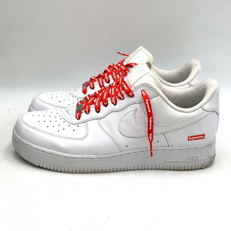 【中古品】【メンズ】 NIKE ナイキ×SUPREME シュプリーム CU9225-100 AIR FORCE エアフォース 1 LOW ロウ スニーカー シューズ 靴 160-260921-ya-02-izu サイズ：28.5cm カラー：WHITE/WHITE 万代Net店