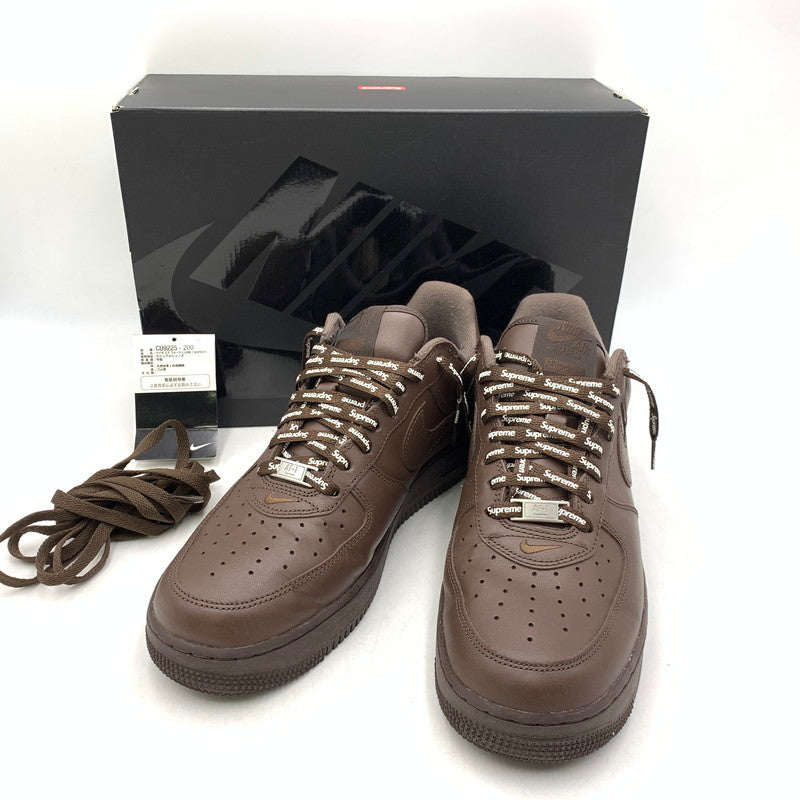 【中古品】【メンズ】 NIKE ナイキ×SUPREME シュプリーム CU9225-200 AIR FORCE エアフォース 1 LOW ロウ スニーカー シューズ 靴 160-260921-ya-03-izu サイズ：28cm カラー：BAROQUE BROWN 万代Net店