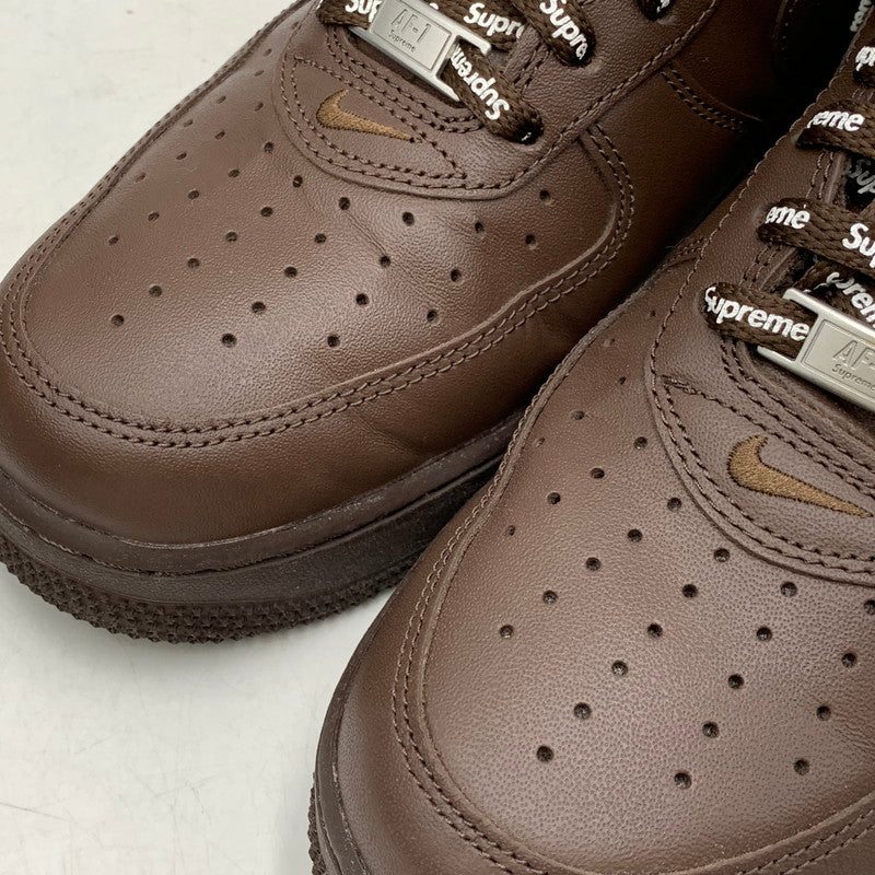 【中古品】【メンズ】 NIKE ナイキ×SUPREME シュプリーム CU9225-200 AIR FORCE エアフォース 1 LOW ロウ スニーカー シューズ 靴 160-260921-ya-03-izu サイズ：28cm カラー：BAROQUE BROWN 万代Net店